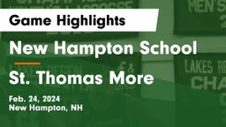 New Hampton School  vs St. Thomas More Game Highlights - Feb. 24, 2024