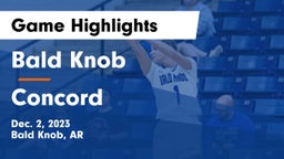 Bald Knob  vs Concord  Game Highlights - Dec. 2, 2023