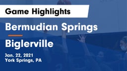 Bermudian Springs  vs Biglerville  Game Highlights - Jan. 22, 2021