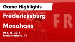 Fredericksburg  vs Monahans  Game Highlights - Dec. 15, 2018
