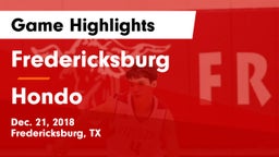 Fredericksburg  vs Hondo  Game Highlights - Dec. 21, 2018
