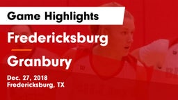 Fredericksburg  vs Granbury  Game Highlights - Dec. 27, 2018