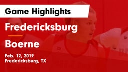 Fredericksburg  vs Boerne  Game Highlights - Feb. 12, 2019