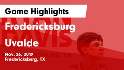 Fredericksburg  vs Uvalde  Game Highlights - Nov. 26, 2019