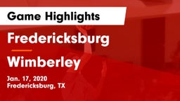 Fredericksburg  vs Wimberley  Game Highlights - Jan. 17, 2020