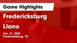 Fredericksburg  vs Llano  Game Highlights - Jan. 21, 2020