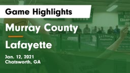 Murray County  vs Lafayette  Game Highlights - Jan. 12, 2021