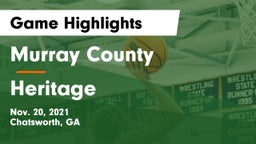 Murray County  vs Heritage  Game Highlights - Nov. 20, 2021