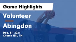 Volunteer  vs Abingdon  Game Highlights - Dec. 31, 2021