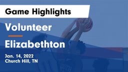 Volunteer  vs Elizabethton  Game Highlights - Jan. 14, 2022