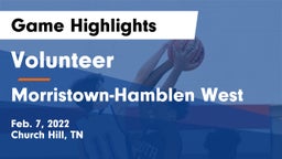 Volunteer  vs Morristown-Hamblen West  Game Highlights - Feb. 7, 2022