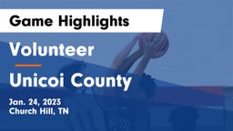 Volunteer  vs Unicoi County  Game Highlights - Jan. 24, 2023