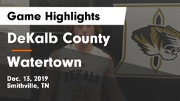 DeKalb County  vs Watertown  Game Highlights - Dec. 13, 2019