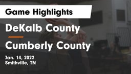 DeKalb County  vs Cumberly County  Game Highlights - Jan. 14, 2022