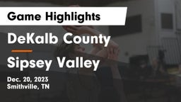 DeKalb County  vs Sipsey Valley  Game Highlights - Dec. 20, 2023