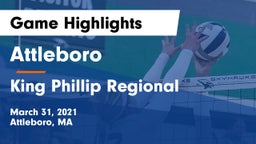 Attleboro  vs King Phillip Regional  Game Highlights - March 31, 2021