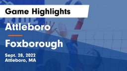 Attleboro  vs Foxborough  Game Highlights - Sept. 28, 2022