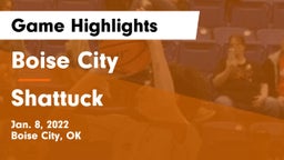 Boise City  vs Shattuck  Game Highlights - Jan. 8, 2022