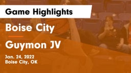 Boise City  vs Guymon JV Game Highlights - Jan. 24, 2022