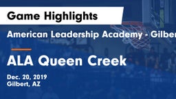 American Leadership Academy - Gilbert  vs ALA Queen Creek Game Highlights - Dec. 20, 2019