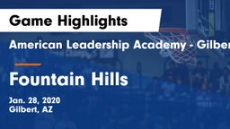 American Leadership Academy - Gilbert  vs Fountain Hills  Game Highlights - Jan. 28, 2020