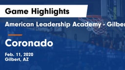 American Leadership Academy - Gilbert  vs Coronado  Game Highlights - Feb. 11, 2020
