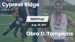 Matchup: Cypress Ridge High vs. Obra D. Tompkins  2017