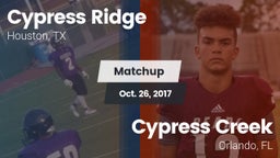 Matchup: Cypress Ridge High vs. Cypress Creek  2017
