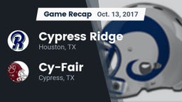 Recap: Cypress Ridge  vs. Cy-Fair  2017