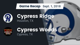 Recap: Cypress Ridge  vs. Cypress Woods  2018