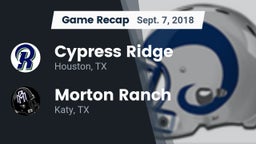 Recap: Cypress Ridge  vs. Morton Ranch  2018