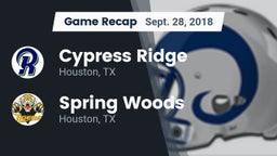 Recap: Cypress Ridge  vs. Spring Woods  2018