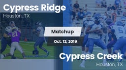 Matchup: Cypress Ridge High vs. Cypress Creek  2019