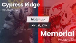 Matchup: Cypress Ridge High vs. Memorial  2019