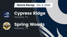 Recap: Cypress Ridge  vs. Spring Woods  2020