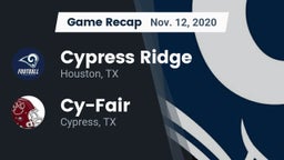 Recap: Cypress Ridge  vs. Cy-Fair  2020