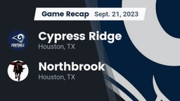 Recap: Cypress Ridge  vs. Northbrook  2023