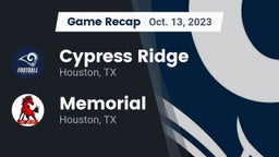 Recap: Cypress Ridge  vs. Memorial  2023