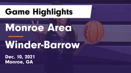 Monroe Area  vs Winder-Barrow  Game Highlights - Dec. 10, 2021