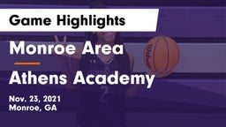 Monroe Area  vs Athens Academy Game Highlights - Nov. 23, 2021