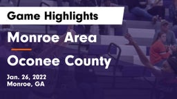 Monroe Area  vs Oconee County  Game Highlights - Jan. 26, 2022