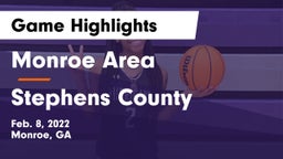 Monroe Area  vs Stephens County  Game Highlights - Feb. 8, 2022