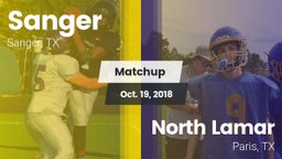 Matchup: Sanger  vs. North Lamar  2018
