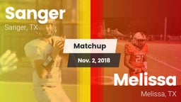 Matchup: Sanger  vs. Melissa  2018