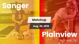 Matchup: Sanger  vs. Plainview  2019
