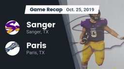Recap: Sanger  vs. Paris  2019