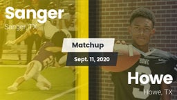 Matchup: Sanger  vs. Howe  2020