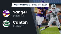 Recap: Sanger  vs. Canton  2020