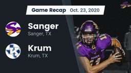 Recap: Sanger  vs. Krum  2020