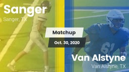 Matchup: Sanger  vs. Van Alstyne  2020
